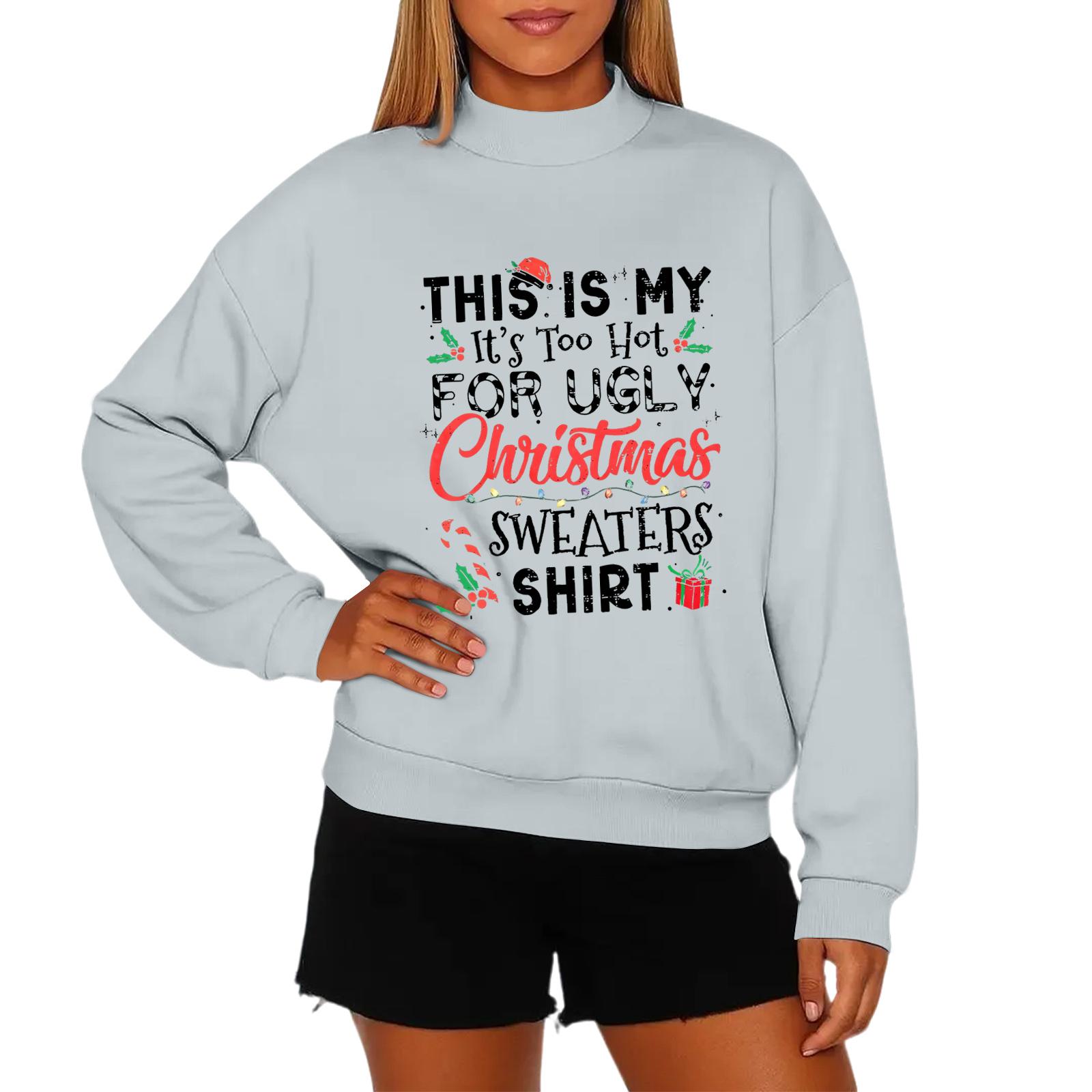 Женская модная повседневная толстовка с круглым вырезом и длинными рукавами с рождественским принтом S
Женская модная повседневная толстовка с круглым вырезом и длинными рукавами с рождественским принтом S