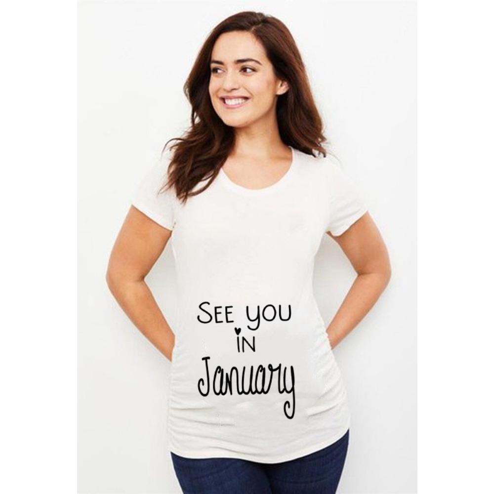 See You in May Print Announcement Pregnant T Shirt Maternity Short Sleeve T-shirt Pregnancy Clothes Tops S
See You in May Print Announcement Pregnant T Shirt Maternity Short Sleeve T-shirt Pregnancy Clothes Tops S