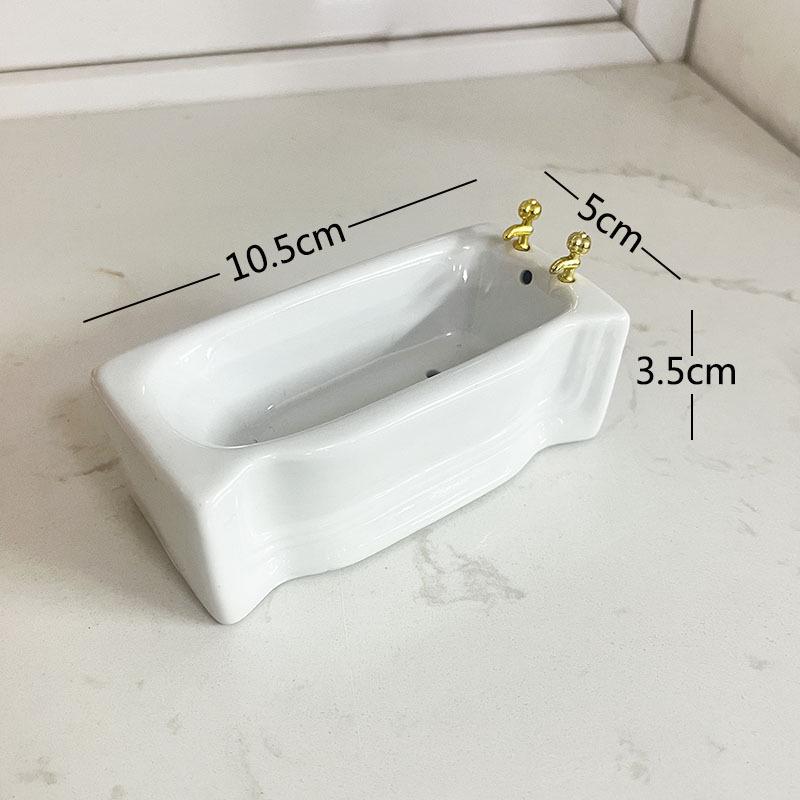 1:12 Scale Miniature Ceramic Bathroom Set - 4-Piece Dollhouse Fixtures
1:12 Scale Miniature Ceramic Bathroom Set - 4-Piece Dollhouse Fixtures