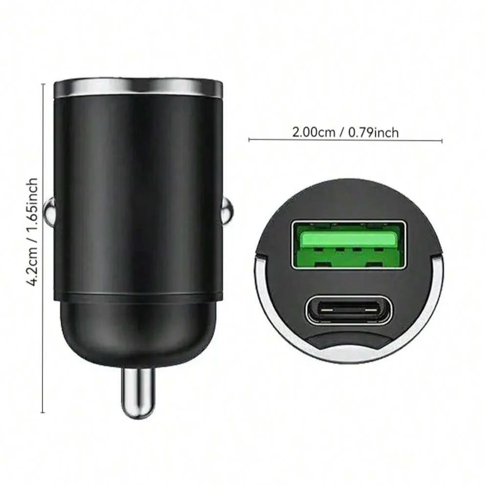 Nuokaiqi New Car Pull Ring Car Charger PDUsb Fast Charging Mini Hidden Flash Charging Mobile Phone Charger Car Appliances чорний
Nuokaiqi New Car Pull Ring Car Charger PDUsb Fast Charging Mini Hidden Flash Charging Mobile Phone Charger Car Appliances чорний