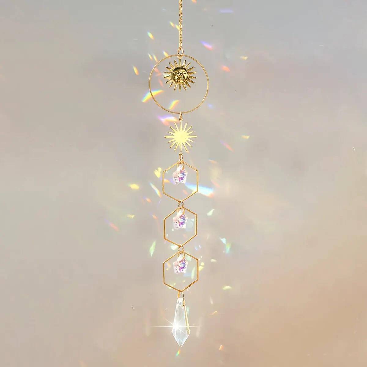 Ловець сонця з кришталевою призмою. Ловець снів. Висячий місяць. Ловець сонця для вікна. Веселка. Декор для домашнього саду. Весільний різдвяний подарунок.
Ловець сонця з кришталевою призмою. Ловець снів. Висячий місяць. Ловець сонця для вікна. Веселка. Декор для домашнього саду. Весільний різдвяний подарунок.