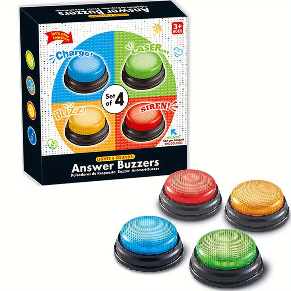 4pcs Lights and Sounds Buzzers Toy, Creative Party Game Show and Classroom, Family, Accessories, Stocking Stuffers for Kids
4pcs Lights and Sounds Buzzers Toy, Creative Party Game Show and Classroom, Family, Accessories, Stocking Stuffers for Kids