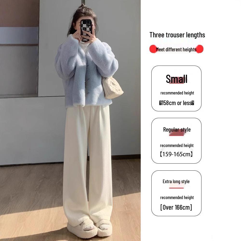 Women s High-Waisted White Chenille Fleece Wide-Leg Pants – Autumn/Winter Petite Slim-Fit L (111-120 lbs)
Women s High-Waisted White Chenille Fleece Wide-Leg Pants – Autumn/Winter Petite Slim-Fit L (111-120 lbs)