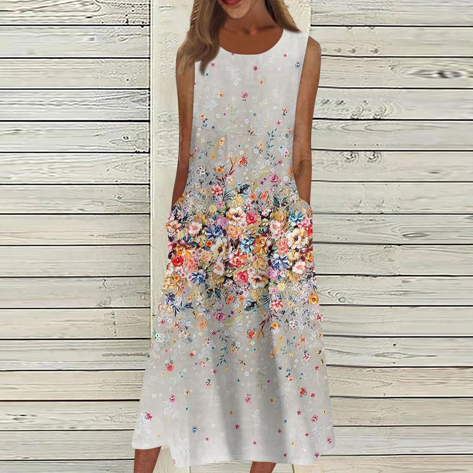 Жіночі повсякденні сукні з принтом, круглим вирізом, базові класичні повсякденні вільні сукні без рукавів на відкритому повітрі M
Жіночі повсякденні сукні з принтом, круглим вирізом, базові класичні повсякденні вільні сукні без рукавів на відкритому повітрі M