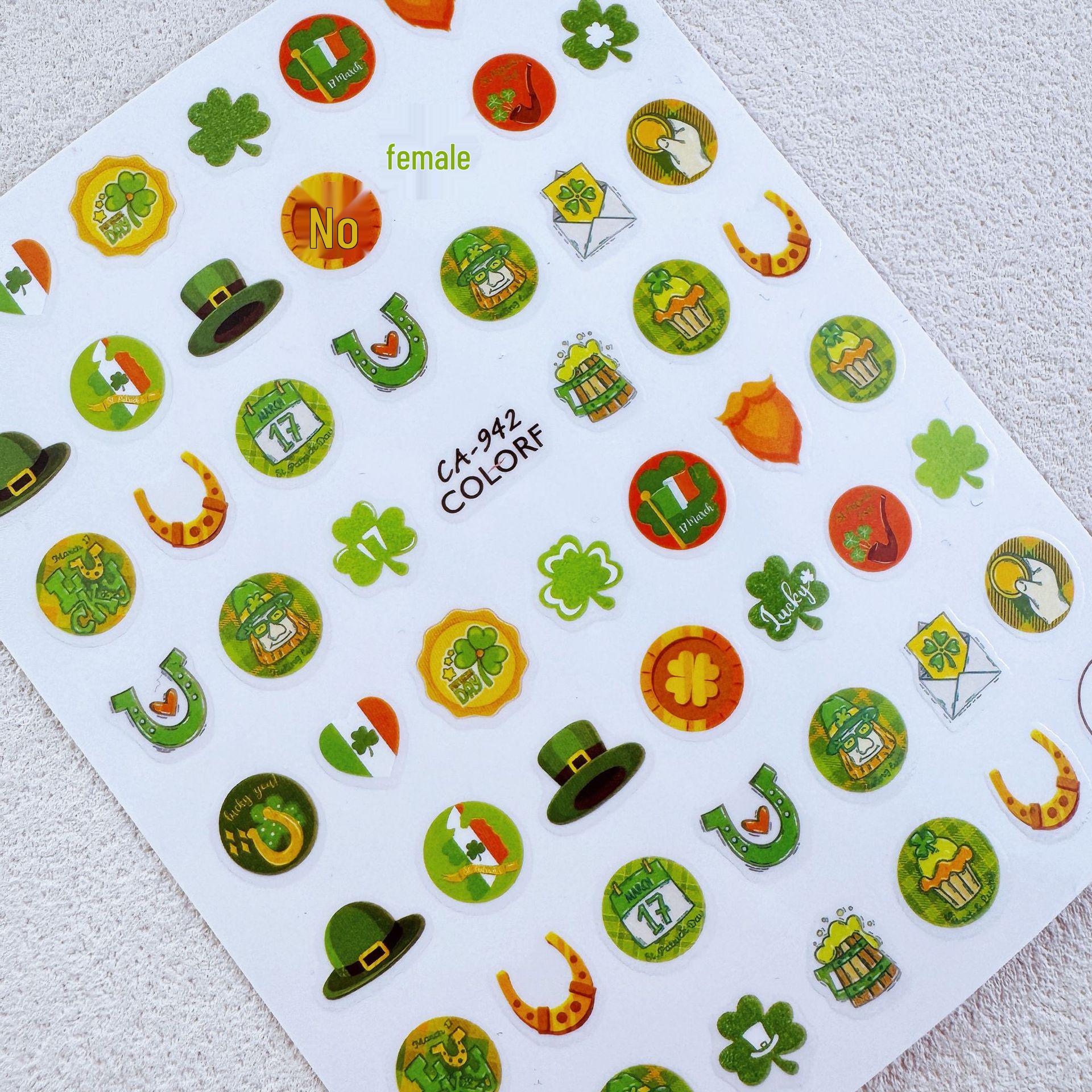 St. Patrick s Day Shamrock Four-Leaf Clover Nail Stickers - Cross-Border E-commerce Favorite
St. Patrick s Day Shamrock Four-Leaf Clover Nail Stickers - Cross-Border E-commerce Favorite