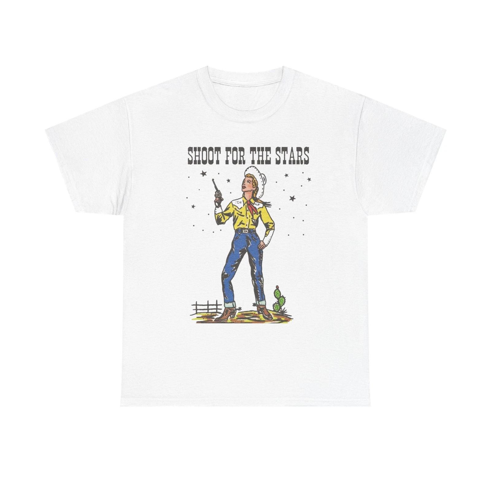 Shoot For The Stars Cowgirl Graphic T Shirt Unisex Heavy Cotton Tee NEW Gift L
Shoot For The Stars Cowgirl Graphic T Shirt Unisex Heavy Cotton Tee NEW Gift L