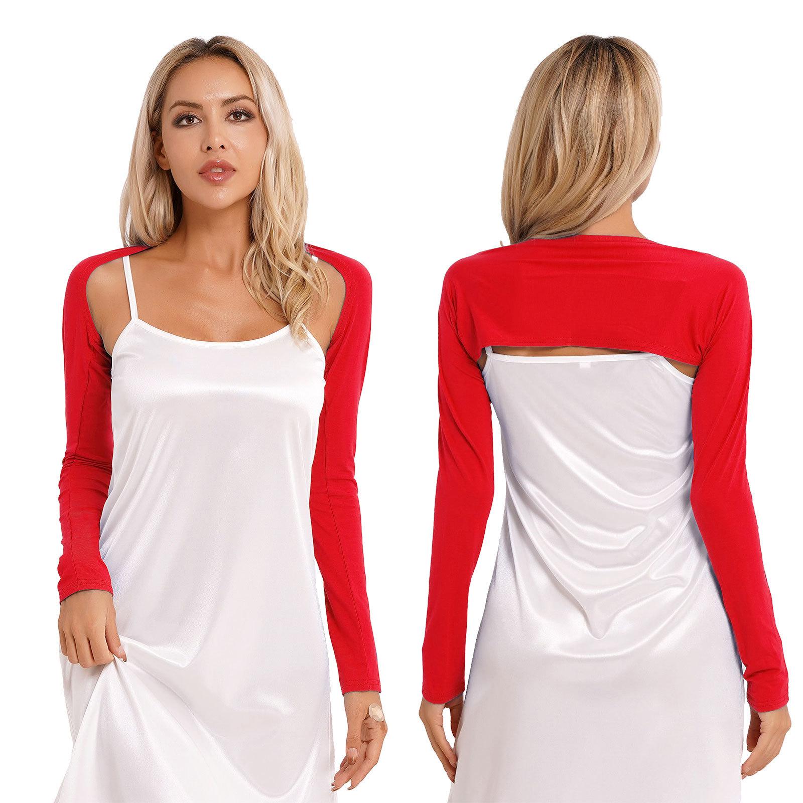 Женский кардиган с длинным рукавом и открытой передней частью, эластичный болеро для йоги и танцев, однотонный укороченный топ One Size красный
Женский кардиган с длинным рукавом и открытой передней частью, эластичный болеро для йоги и танцев, однотонный укороченный топ One Size красный