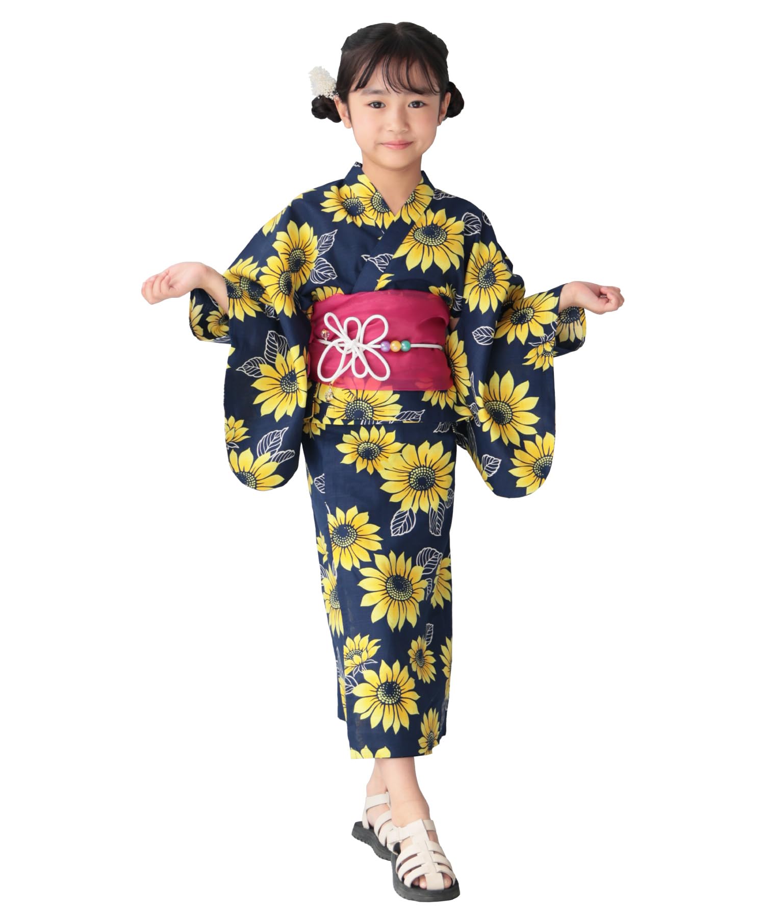ON NISHIKI 24907 Yukata Set with Organza Easy to Top Dress Separate Yukata with Sunflowers Two-Way Obi, Dress, + + Obi, 100% Cotton, Girls Children s
ON NISHIKI 24907 Yukata Set with Organza Easy to Top Dress Separate Yukata with Sunflowers Two-Way Obi, Dress, + + Obi, 100% Cotton, Girls Children s