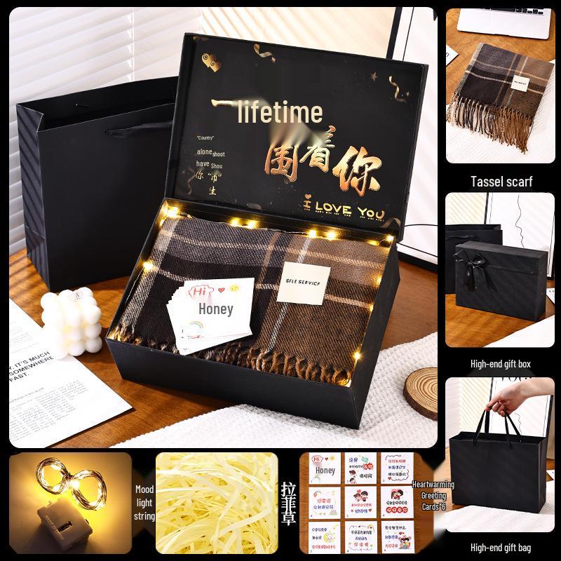 Practical Gift Box: Scarf & Gloves - Creative, Exquisite Christmas Souvenir for Boyfriend
Practical Gift Box: Scarf & Gloves - Creative, Exquisite Christmas Souvenir for Boyfriend