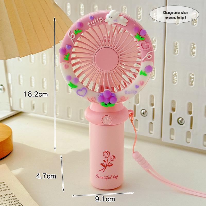 Tulip Portable Color-Changing Handheld Fan: Two-Speed, One-Button Electric Outdoor Fan 19*9cm
Tulip Portable Color-Changing Handheld Fan: Two-Speed, One-Button Electric Outdoor Fan 19*9cm