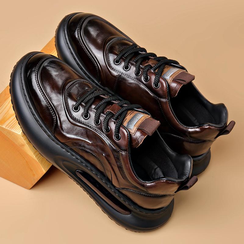 Men s shoes Spring and Autumn business board shoes Men s top layer cowhide fashion Korean casual leather shoes 44 коричневий
Men s shoes Spring and Autumn business board shoes Men s top layer cowhide fashion Korean casual leather shoes 44 коричневий