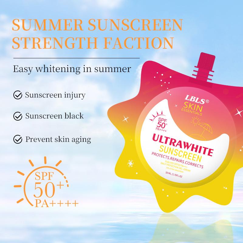 Sunscreen SPF50 (Sun type), UV protection, moisturizing, refreshing and sun protection. 50G
Sunscreen SPF50 (Sun type), UV protection, moisturizing, refreshing and sun protection. 50G