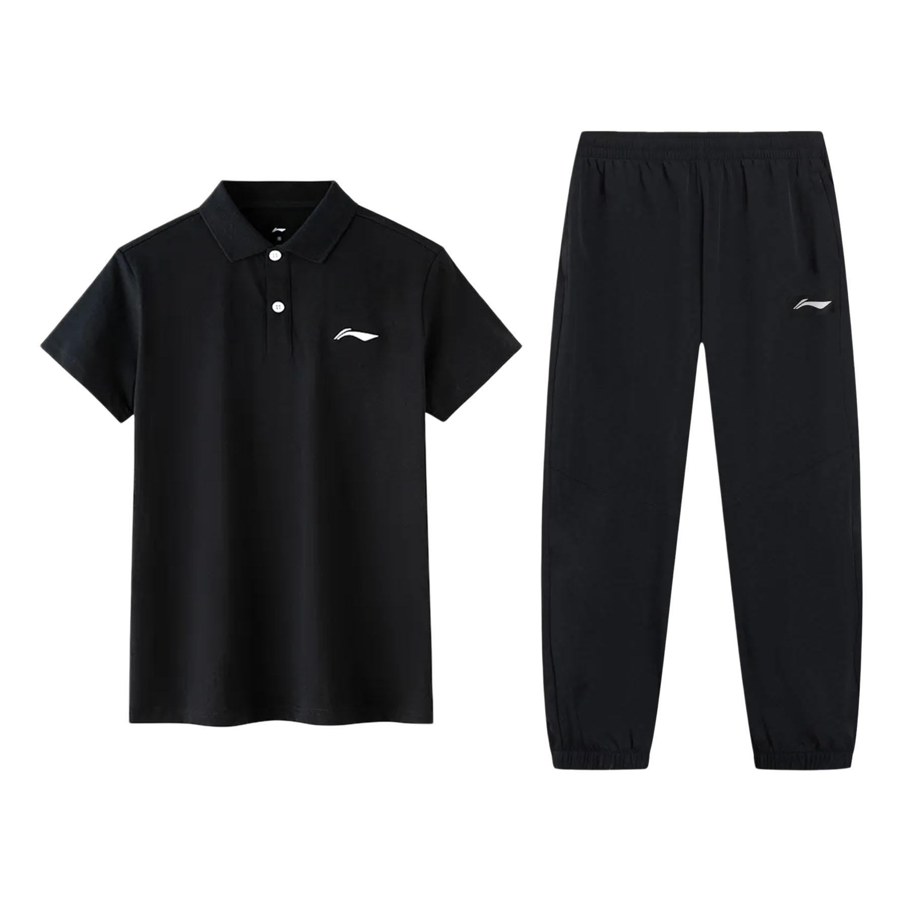Li-Ning Summer Polo Shirt Cotton Short Sleeve Long Pants Cuff Quick Dry Breathable Cool Solid Color Casual Sports Suit Men suit APLW829-1+AYKT415-1 XL
Li-Ning Summer Polo Shirt Cotton Short Sleeve Long Pants Cuff Quick Dry Breathable Cool Solid Color Casual Sports Suit Men suit APLW829-1+AYKT415-1 XL