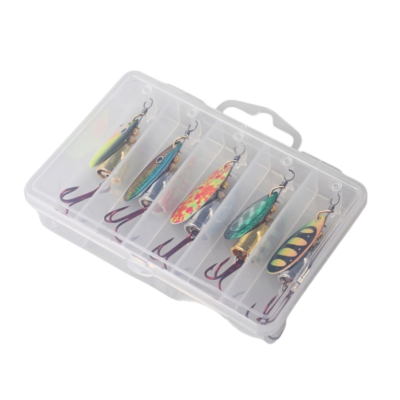 5PCS Fishing Lures Set Bionic Spoon Lures Metal Spinner Baits with Treble Hooks for Freshwater and Saltwater Fishing Long Casting one size
5PCS Fishing Lures Set Bionic Spoon Lures Metal Spinner Baits with Treble Hooks for Freshwater and Saltwater Fishing Long Casting one size