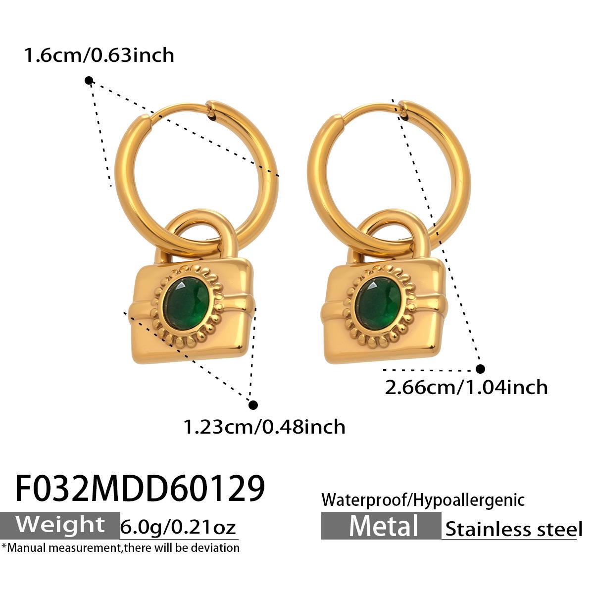 Zircon Inlaid Cross Lock Earrings - Stylish, Versatile Stainless Steel Pendant
Zircon Inlaid Cross Lock Earrings - Stylish, Versatile Stainless Steel Pendant