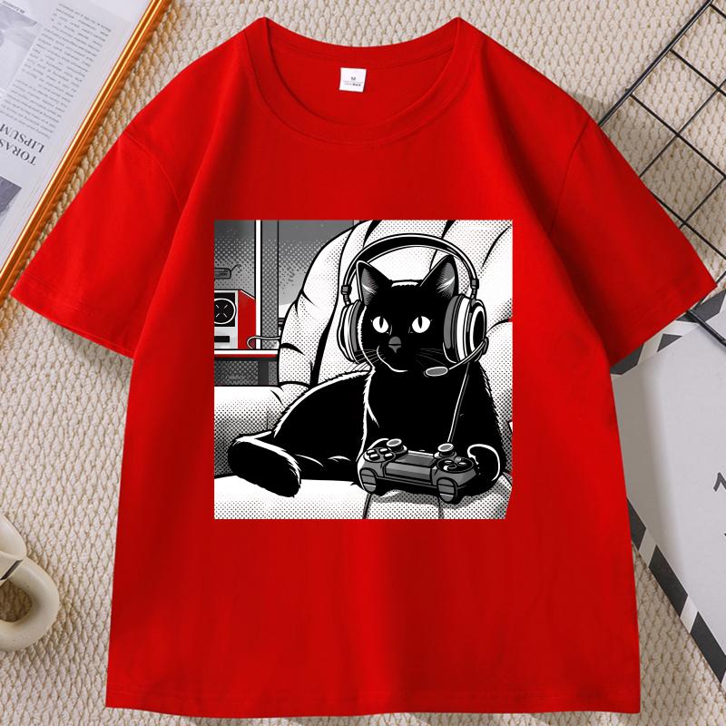 Unisexs Casual Black Cat Graphic TShirt Cotton Short Sleeve Crew Neck Cat T Shirt Unisexswear Top Unisex Women Loose Printed Clothes S
Unisexs Casual Black Cat Graphic TShirt Cotton Short Sleeve Crew Neck Cat T Shirt Unisexswear Top Unisex Women Loose Printed Clothes S