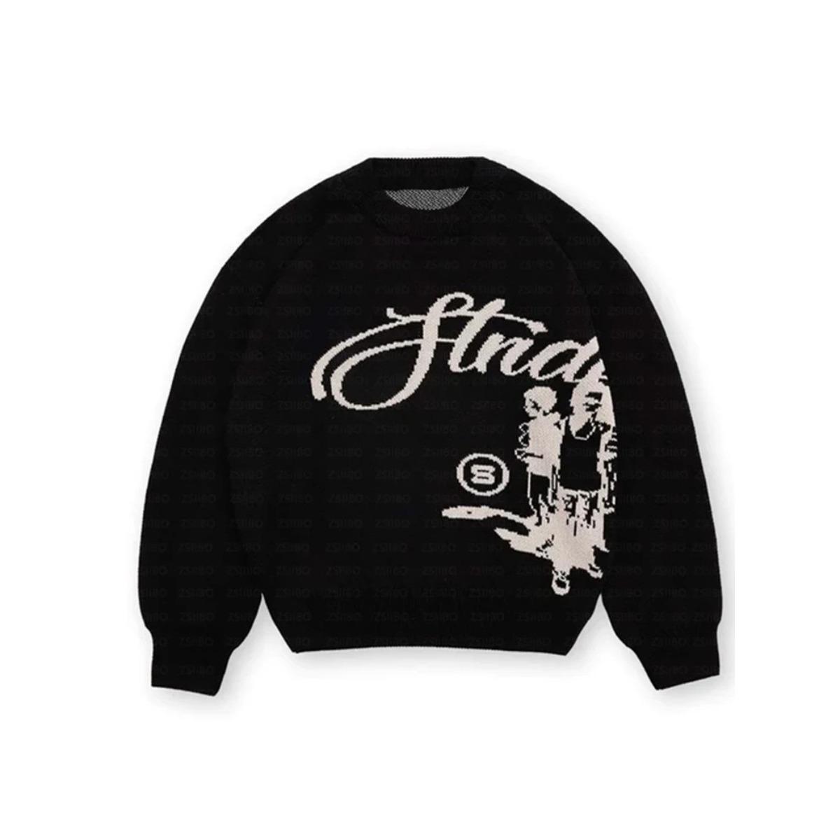FlowStreet New European and American Cartoon Pattern Printing Trend Street Hip-hop Unisex Knitted Pullover Sweater Style Punk High Street XL чорний
FlowStreet New European and American Cartoon Pattern Printing Trend Street Hip-hop Unisex Knitted Pullover Sweater Style Punk High Street XL чорний