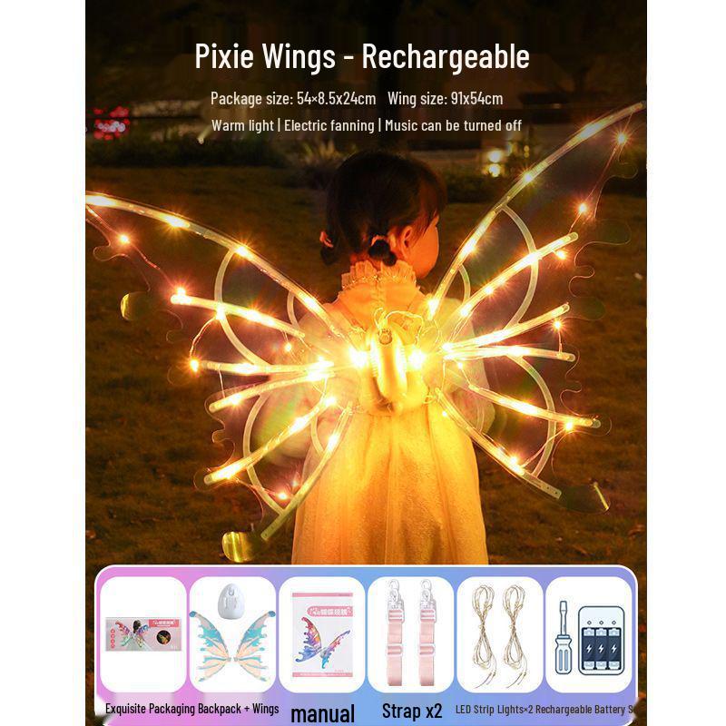 Light-Up Angel Wings for Kids - Electric Fairy Wings with Motion, Perfect Gift for Little Girls Rechargeable Lithium Battery
Light-Up Angel Wings for Kids - Electric Fairy Wings with Motion, Perfect Gift for Little Girls Rechargeable Lithium Battery