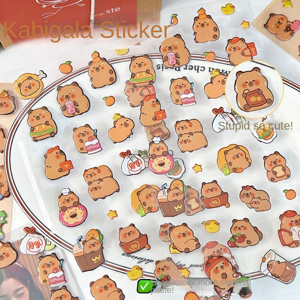 Lovely Hand Accounting Stickers 3D Stationery Stickers New Capybara Bubble Stickers Eating
Lovely Hand Accounting Stickers 3D Stationery Stickers New Capybara Bubble Stickers Eating
