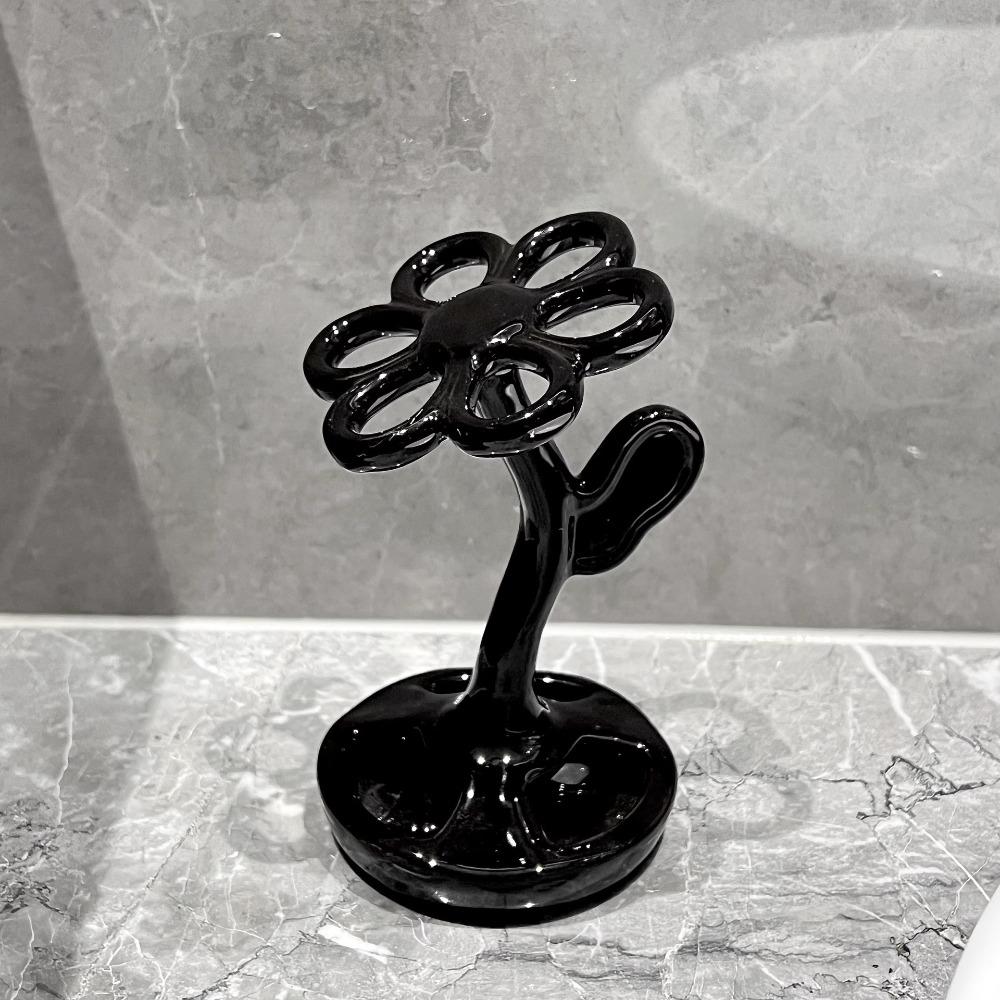 6 Slots Toothbrush Holder Flower Shaped Makeup Brush Storage Rack Bathroom Supplies чорний
6 Slots Toothbrush Holder Flower Shaped Makeup Brush Storage Rack Bathroom Supplies чорний