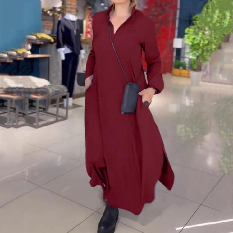 2026 Fashion Women Elegant Maxi Dress Casual Long Sleeve Solid Color Loose Hem Pullover Robe Female Autumn Winter Dress 3XL винний
2026 Fashion Women Elegant Maxi Dress Casual Long Sleeve Solid Color Loose Hem Pullover Robe Female Autumn Winter Dress 3XL винний