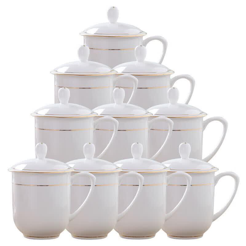 Bone China Office Teacups with Lids (10-Pack)
Bone China Office Teacups with Lids (10-Pack)