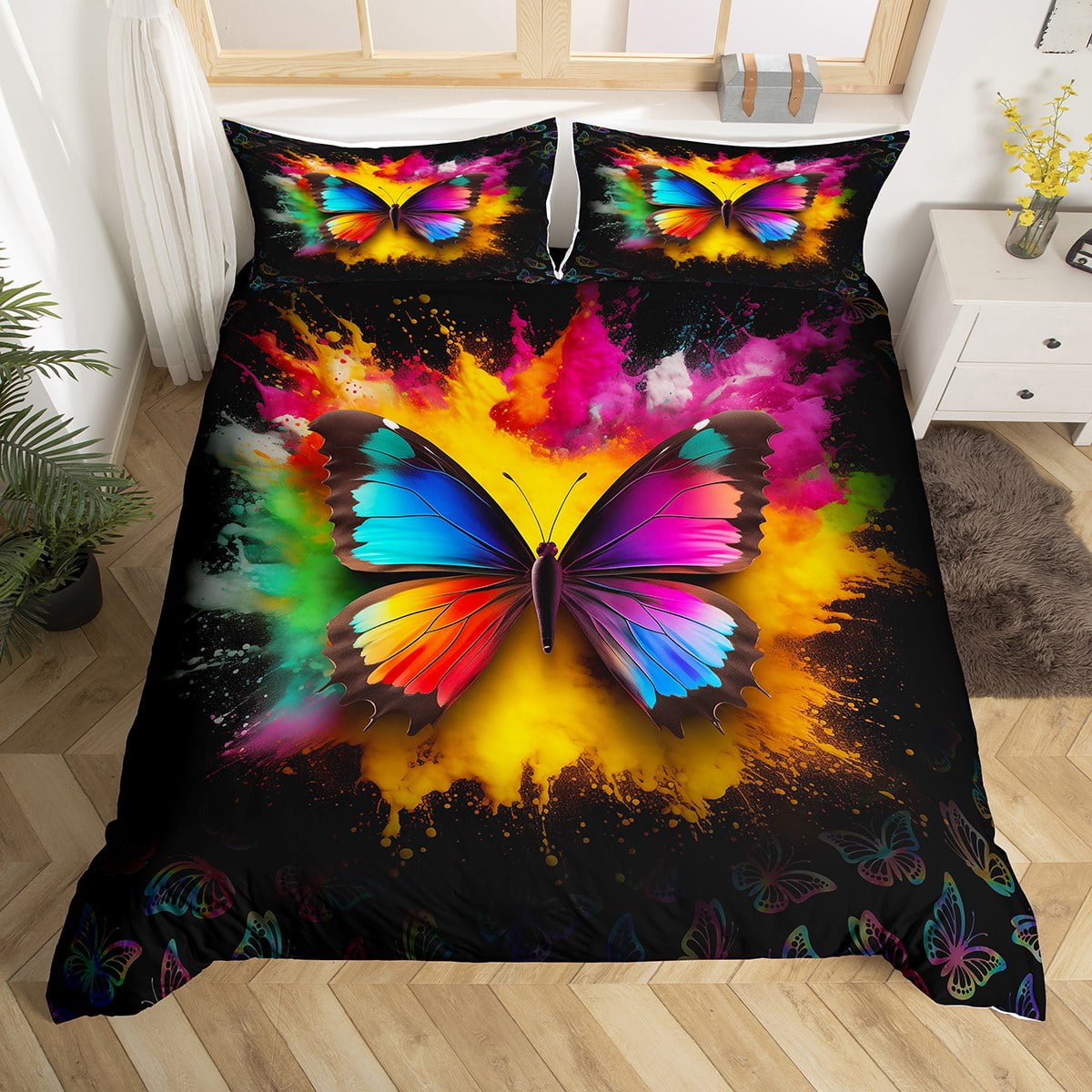 Digital Printed Soft Duvet Cover Creative Buterfly Patern Design Quen Sized Dimensions Beding Soft Duvet Cover, Not Fading Soft plus Comfortable 100*200cm Single
Digital Printed Soft Duvet Cover Creative Buterfly Patern Design Quen Sized Dimensions Beding Soft Duvet Cover, Not Fading Soft plus Comfortable 100*200cm Single