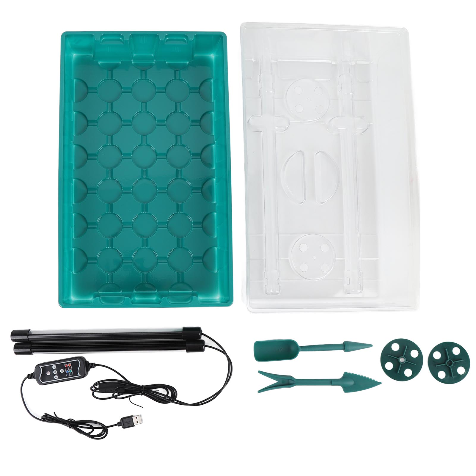 40 Cells Plant Starter Tray with LED Grow Light 3 Lighting Modes 3 Timers 5 Brightness Levels
40 Cells Plant Starter Tray with LED Grow Light 3 Lighting Modes 3 Timers 5 Brightness Levels