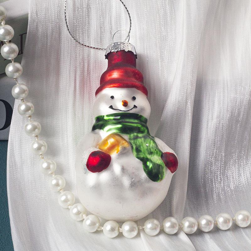 Handmade Blown Glass Snowman Santa Christmas Ornament
Handmade Blown Glass Snowman Santa Christmas Ornament