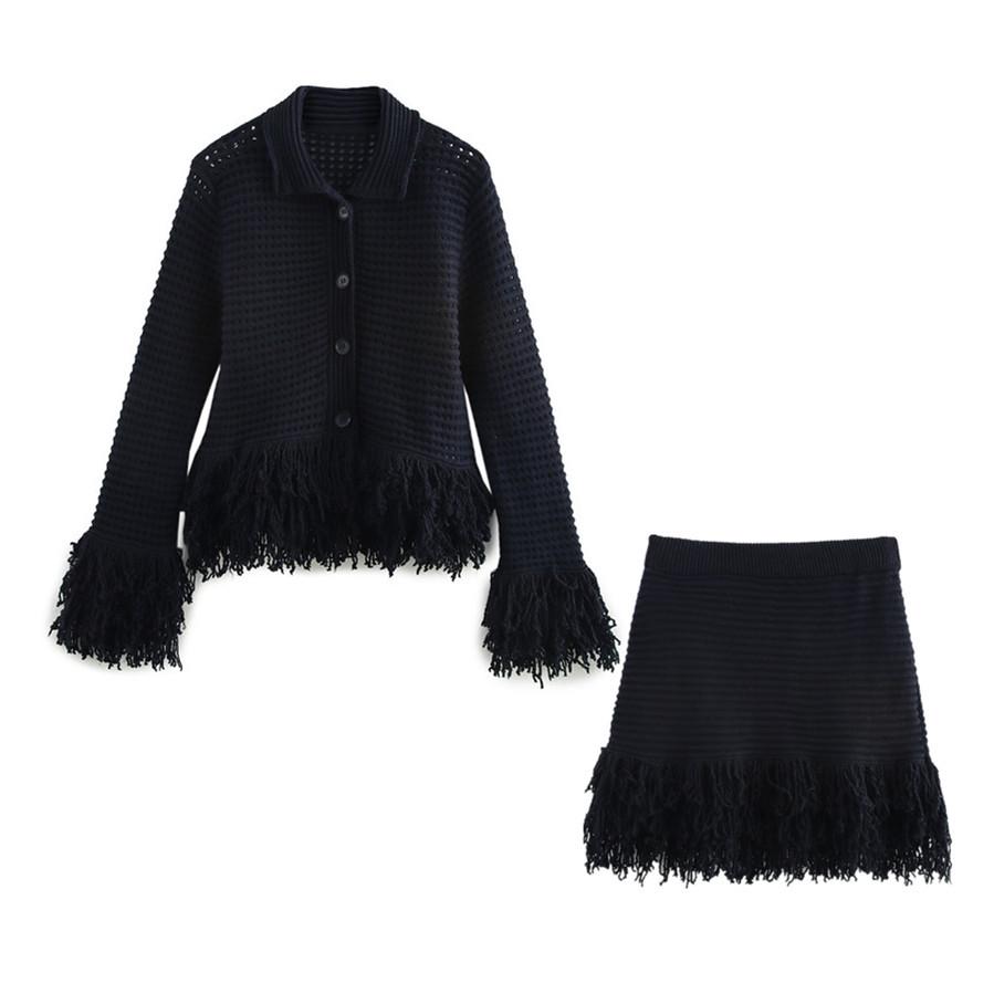 2025 Spring Women s Plaid Tassel-Trimmed Cardigan & Skirt Set Large темно-синього кольору
2025 Spring Women s Plaid Tassel-Trimmed Cardigan & Skirt Set Large темно-синього кольору