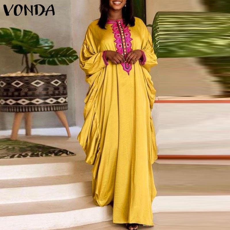 Женское свободное длинное платье VONDA больших размеров с принтом летучей мыши и длинными рукавами
Женское свободное длинное платье VONDA больших размеров с принтом летучей мыши и длинными рукавами