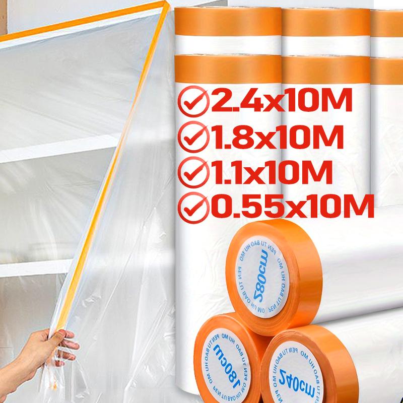10M Taped Masking Film Plastic Painting Drop Cloth Furniture Floors Appliance Protection Waterproof Anti-Dust Pre-Taped Cover
10M Taped Masking Film Plastic Painting Drop Cloth Furniture Floors Appliance Protection Waterproof Anti-Dust Pre-Taped Cover