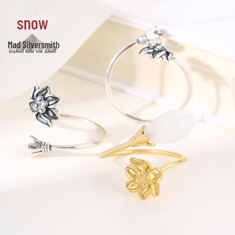 Sterling Silver DIY Ring Mount - Men s & Women s Lotus Magnolia Flower Setting with Amber Jadeite. 925 Silver
Sterling Silver DIY Ring Mount - Men s & Women s Lotus Magnolia Flower Setting with Amber Jadeite. 925 Silver
