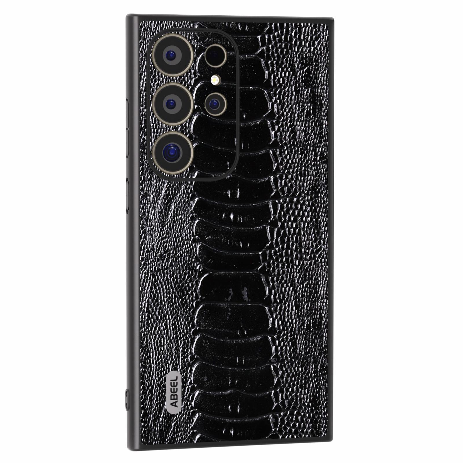 ABEEL For Samsung Galaxy S24 Ultra Case Crocodile Texture Genuine Cow Leather+PC+TPU Cover Black
ABEEL For Samsung Galaxy S24 Ultra Case Crocodile Texture Genuine Cow Leather+PC+TPU Cover Black