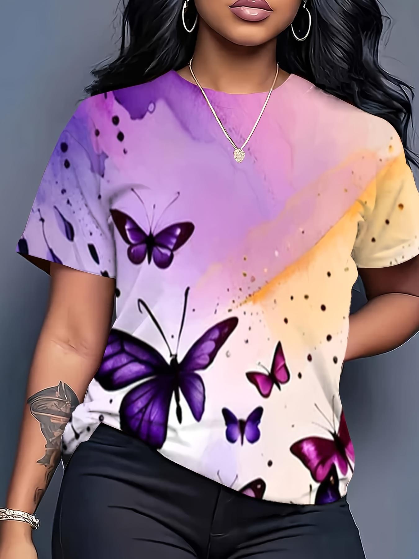 Women s Oversized Butterfly Print T-Shirt - Colors (Light PinkPurpleBlueYellowGreen) Short Sleeve Round Neck Summer Top. Soft Breathable Fabric Suitab XL дубильная кора
Women s Oversized Butterfly Print T-Shirt - Colors (Light PinkPurpleBlueYellowGreen) Short Sleeve Round Neck Summer Top. Soft Breathable Fabric Suitab XL дубильная кора