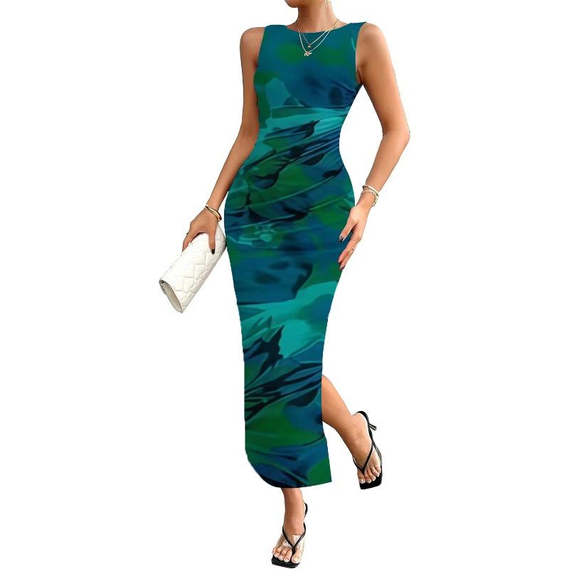 Women s Sleeveless Round Neck Waist Ruched Floral Print Midi Bodycon Dress XL
Women s Sleeveless Round Neck Waist Ruched Floral Print Midi Bodycon Dress XL