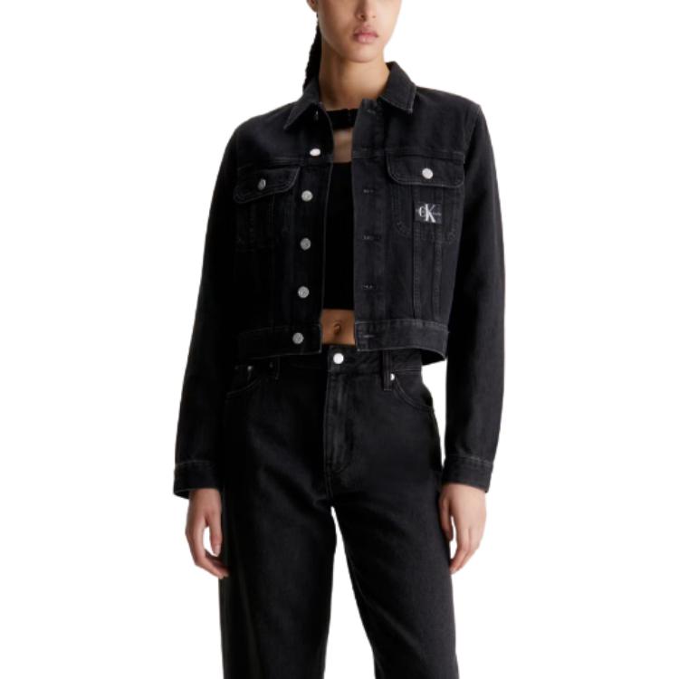 Calvin Klein Letter Embroidery Comfortable Pointed Collar Short Sleeve Denim Jacket Women jackets Black J20J221820-1BY S
Calvin Klein Letter Embroidery Comfortable Pointed Collar Short Sleeve Denim Jacket Women jackets Black J20J221820-1BY S