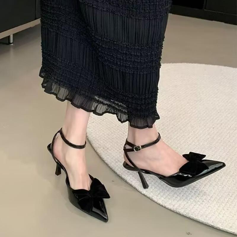 Летние босоножки с бантом-бабочкой, с острым носком и неглубоким вырезом, с металлической застежкой-одной линией, противоскользящие, износостойкие, на высоком каблуке 42 чёрный
Летние босоножки с бантом-бабочкой, с острым носком и неглубоким вырезом, с металлической застежкой-одной линией, противоскользящие, износостойкие, на высоком каблуке 42 чёрный