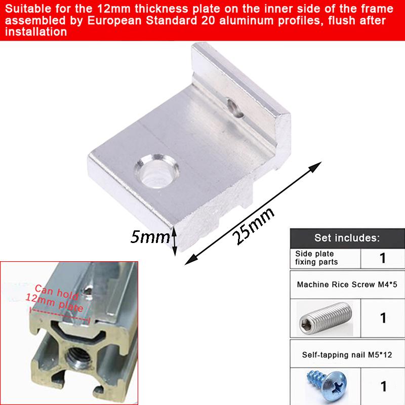 1 Set Aluminum Profile Fixing Parts Side Panel Bracket Accessories 2020 3030 4040
1 Set Aluminum Profile Fixing Parts Side Panel Bracket Accessories 2020 3030 4040