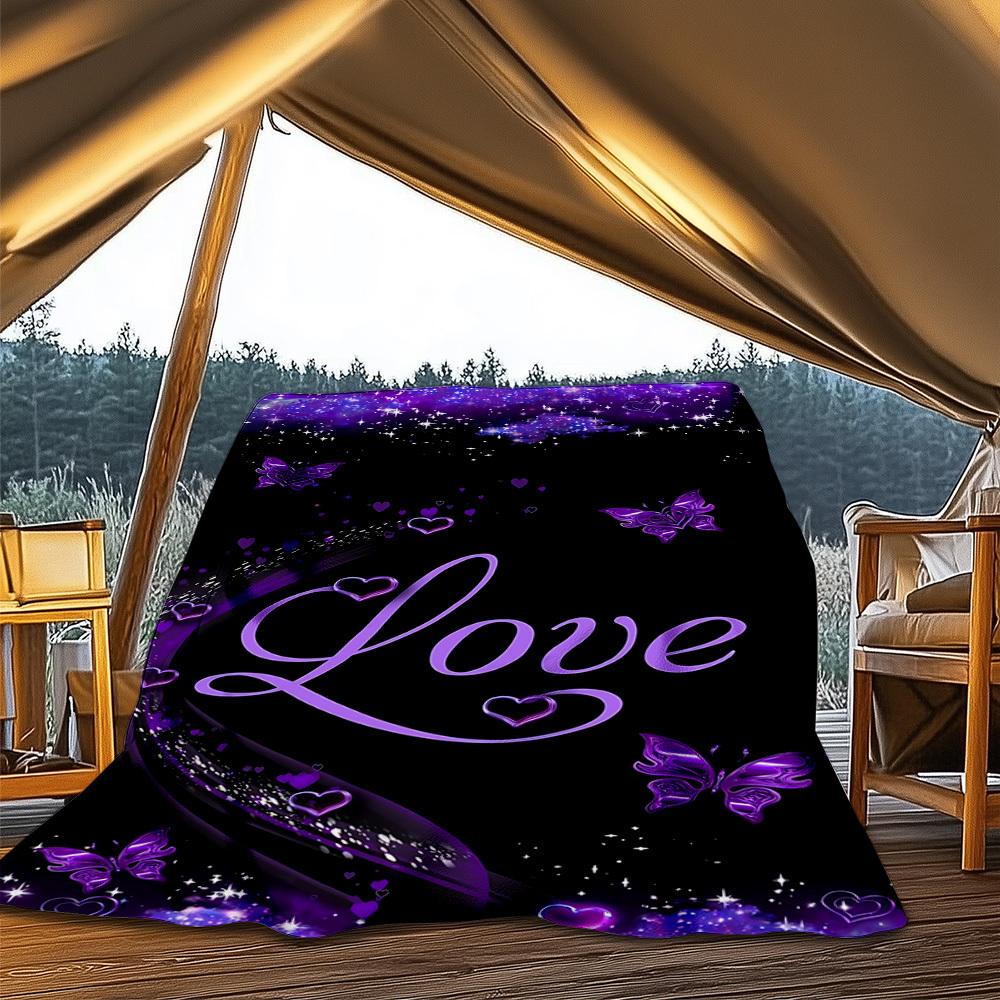 1pc Purple Love Butterfly Outdoor Blanket - Lightweight Flannel Throw For Travel, Camping, Livingroom, Couch, Chair yy251114210 75x90cm
1pc Purple Love Butterfly Outdoor Blanket - Lightweight Flannel Throw For Travel, Camping, Livingroom, Couch, Chair yy251114210 75x90cm