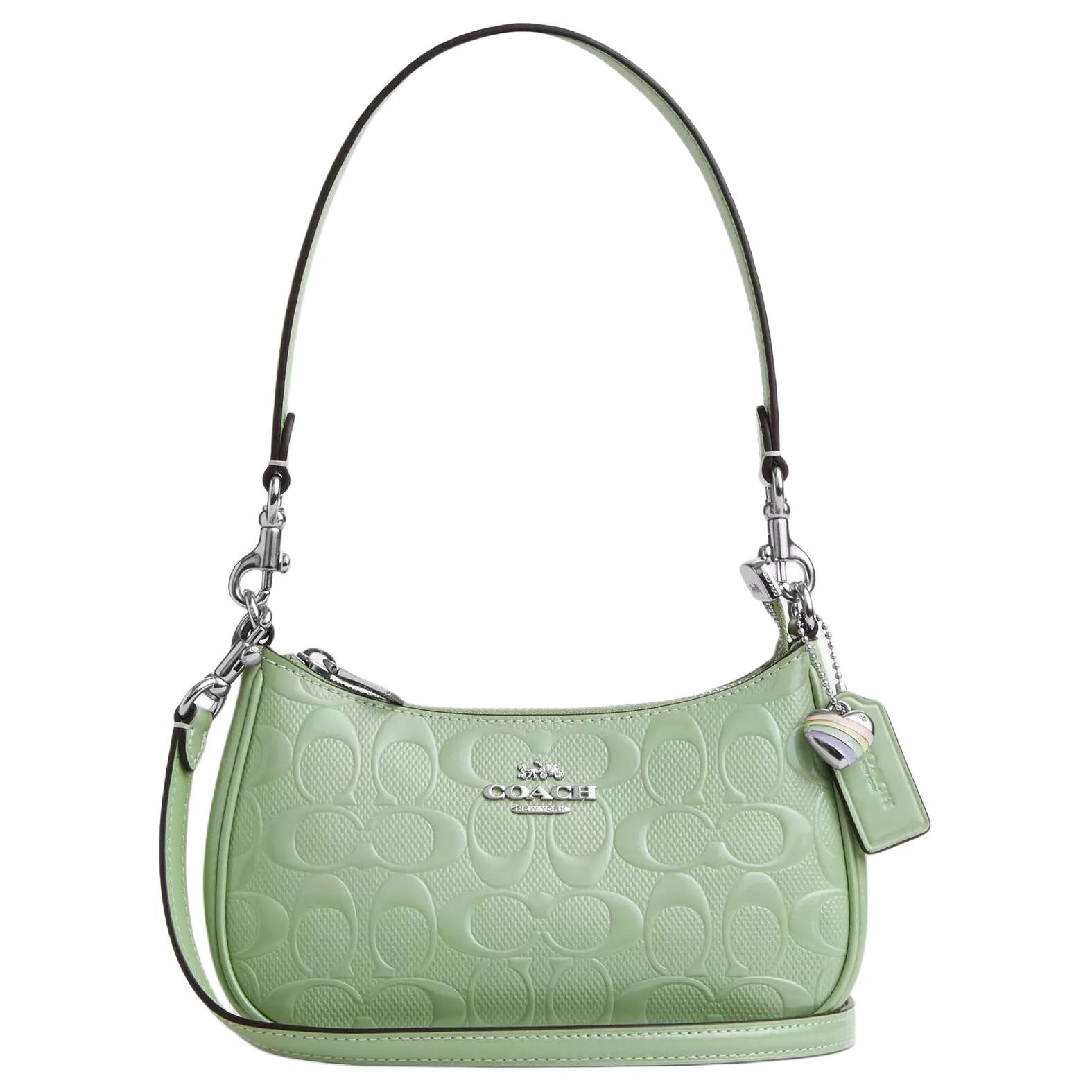 Coach Teri 20 Logo Print Pearlized Patent Leather Crossbody Shoulder Bag Small Women bags Silver Light-Green CCZ29-SVA5 Basic Set (Bag+Dust Bag)
Coach Teri 20 Logo Print Pearlized Patent Leather Crossbody Shoulder Bag Small Women bags Silver Light-Green CCZ29-SVA5 Basic Set (Bag+Dust Bag)