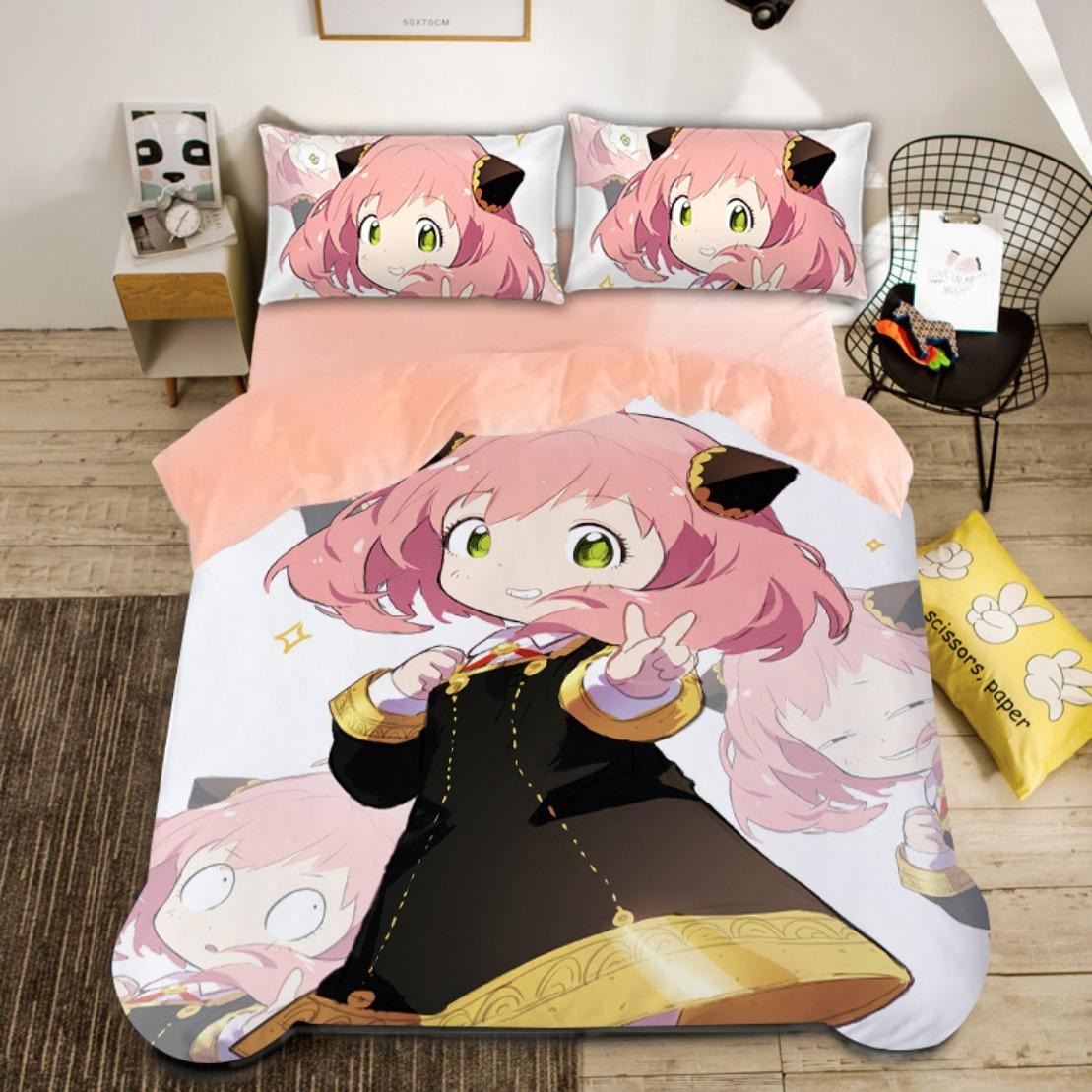 Spy Family Anime Bedding Set Japanese Duvet Cover Funny Anya Quilt With Pillowcase Single Double Queen Children Gift 135x200cm-2pcs
Spy Family Anime Bedding Set Japanese Duvet Cover Funny Anya Quilt With Pillowcase Single Double Queen Children Gift 135x200cm-2pcs
