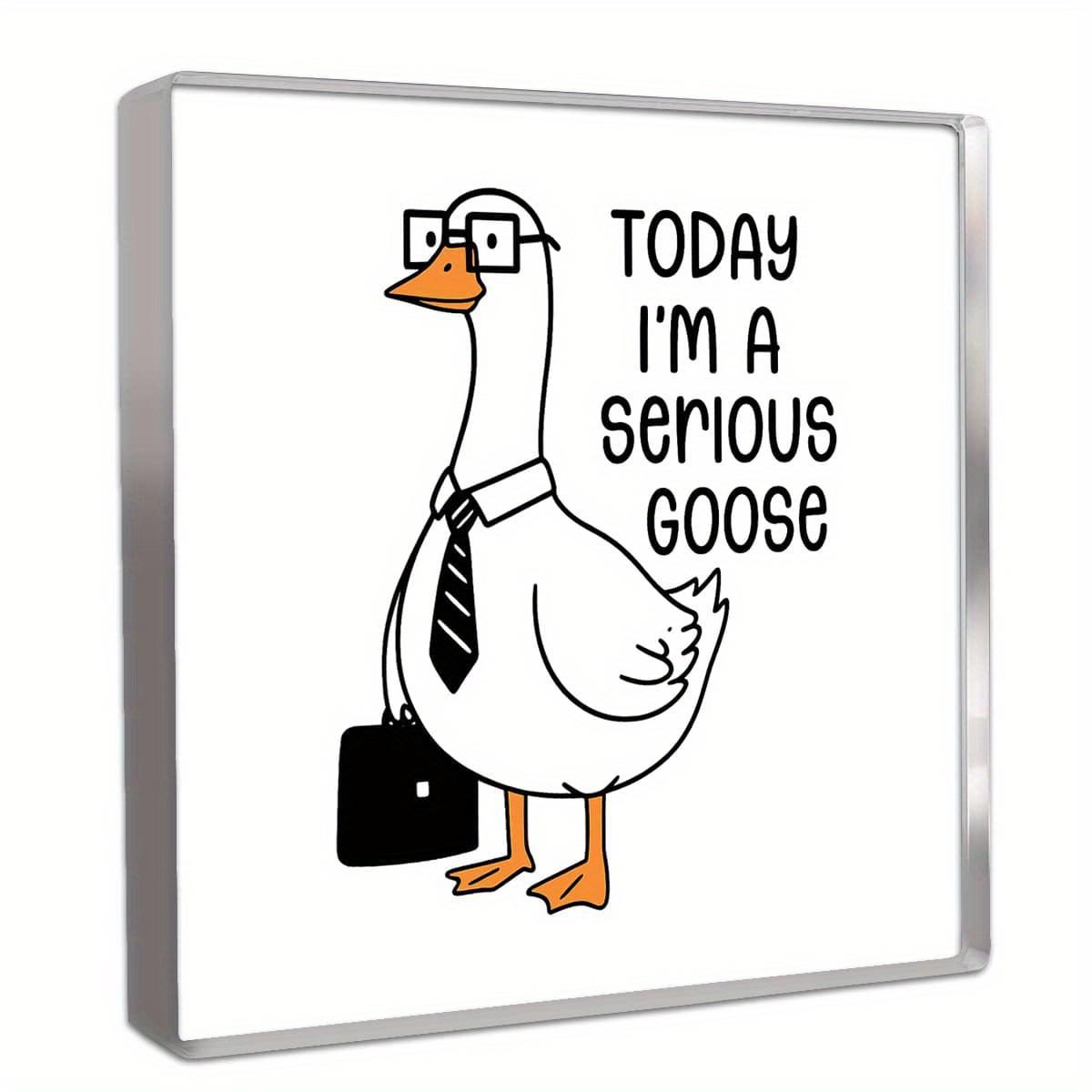 2D Flat, Today I m A Serious Goose Acrylic Desktop Decoration, Home Decor Plaque Hanging Wall Art Decorative Garden Decoration for Room Door Signs H 10*10CM
2D Flat, Today I m A Serious Goose Acrylic Desktop Decoration, Home Decor Plaque Hanging Wall Art Decorative Garden Decoration for Room Door Signs H 10*10CM