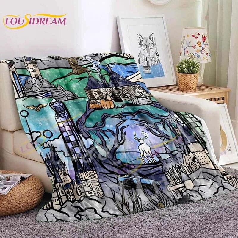 Wizard Prints Blanket Children Magic Blankets Lightweight Blanket Cartoon Gift for Fans Flannel Throw Blanket for Bedroom Sofa
Wizard Prints Blanket Children Magic Blankets Lightweight Blanket Cartoon Gift for Fans Flannel Throw Blanket for Bedroom Sofa
