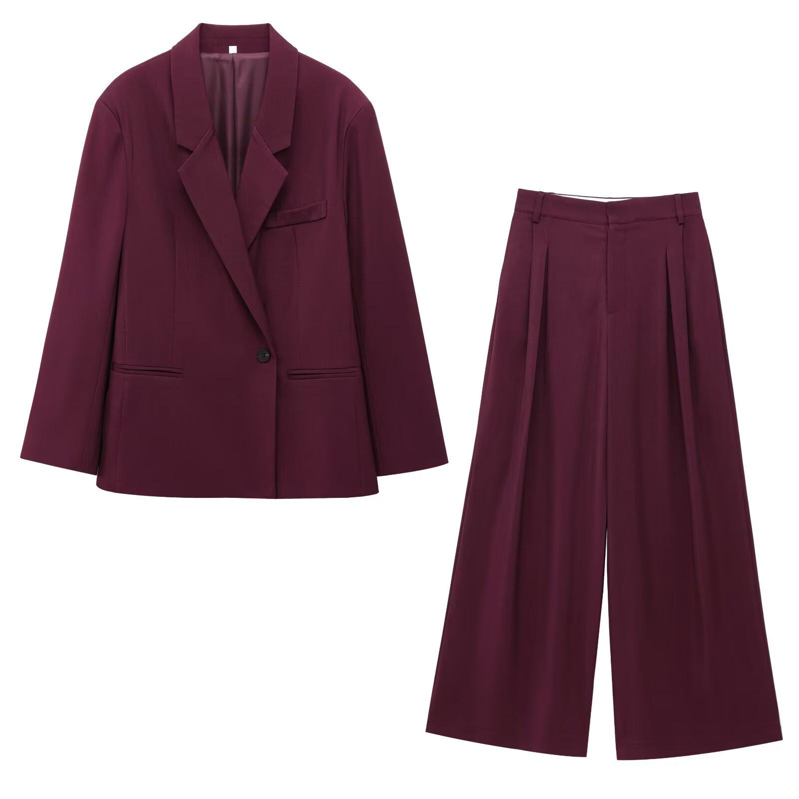 2025 Women s Double-Breasted Suit Jacket & High-Waisted Pants Set - European & American Casual Style Extra Small
2025 Women s Double-Breasted Suit Jacket & High-Waisted Pants Set - European & American Casual Style Extra Small