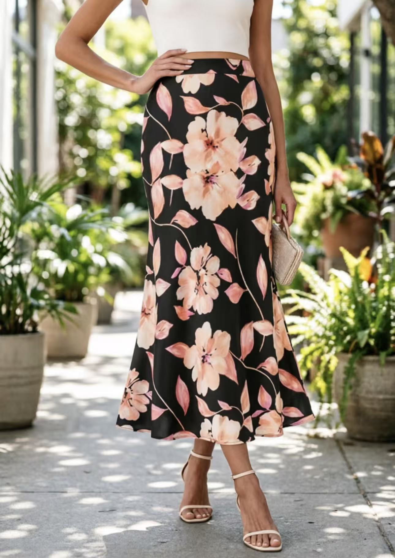 Bohemian Style High Waist A-Line Skirt for Women Fashion Printed Satin Midi Skirt Lightweight Flowing Fabric Comfortable Fit M розовый
Bohemian Style High Waist A-Line Skirt for Women Fashion Printed Satin Midi Skirt Lightweight Flowing Fabric Comfortable Fit M розовый