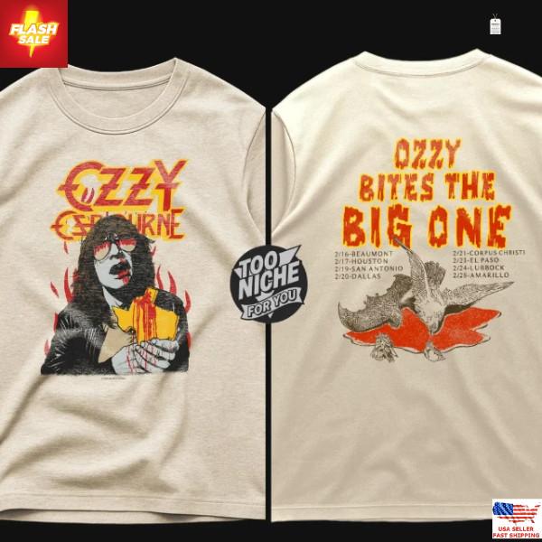 Vintage Ozzy Osbourne T-Shirt: 80s Bites the Big One Texas Tour Unisex T-Shirt XXXXL
Vintage Ozzy Osbourne T-Shirt: 80s Bites the Big One Texas Tour Unisex T-Shirt XXXXL