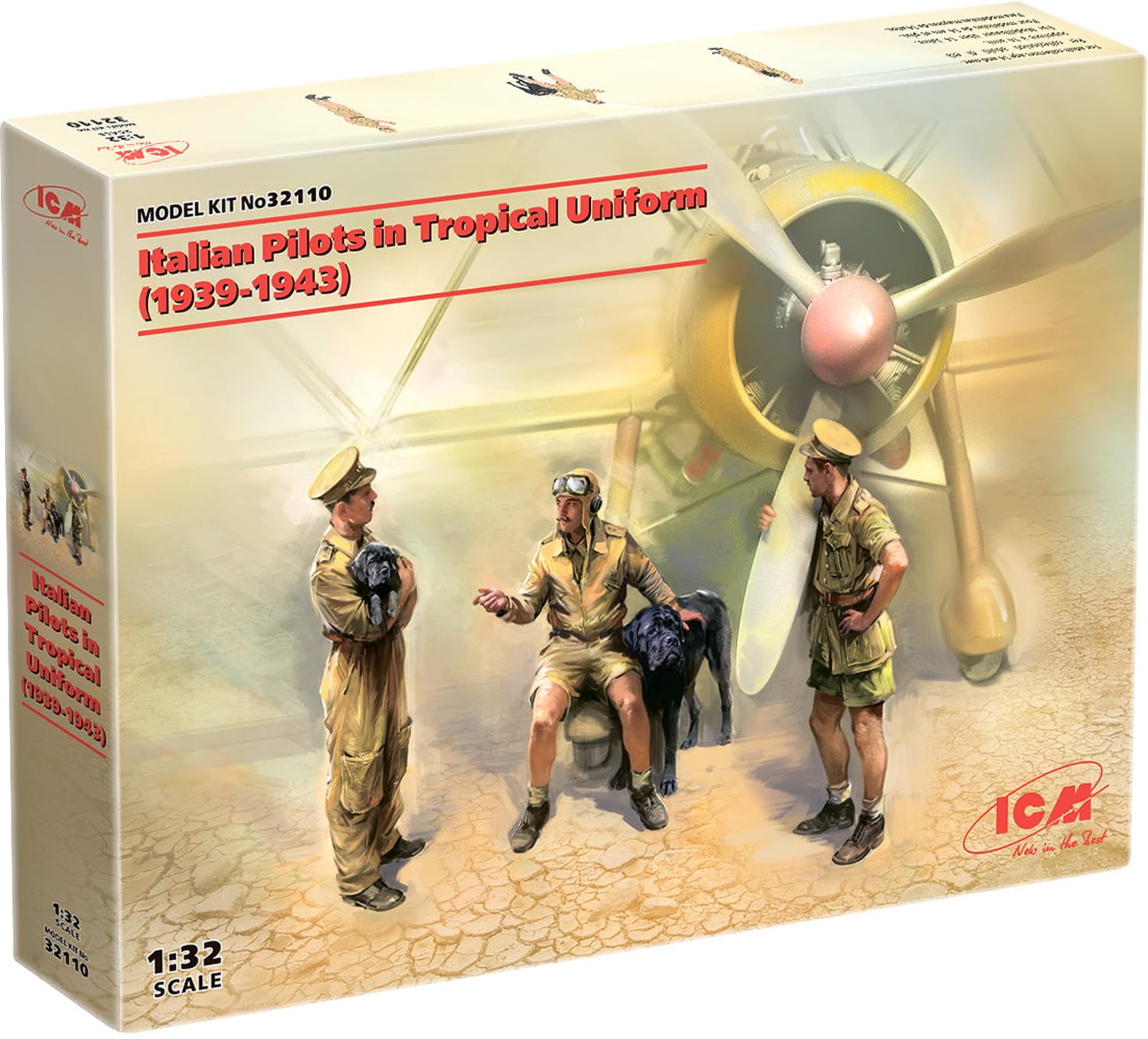 Italian Air Force Pilot Tropical Version Plastic Model Kit 32110 1/32 1939-1943
Italian Air Force Pilot Tropical Version Plastic Model Kit 32110 1/32 1939-1943