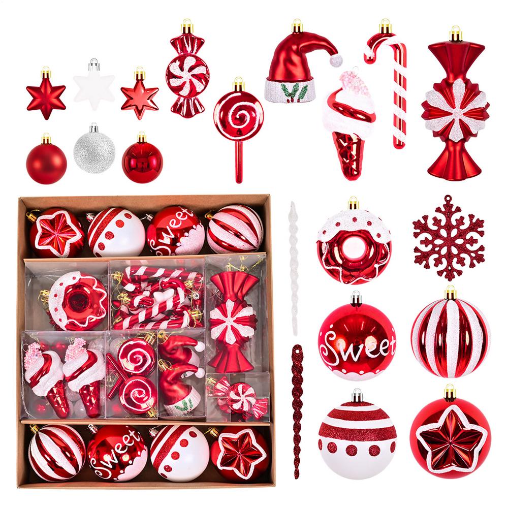 Ball Christmas Ornaments 78 Pieces Red And White Shatterproof Pendants Christmas Ball Decoration For Tree For Wall Bedroom Others
Ball Christmas Ornaments 78 Pieces Red And White Shatterproof Pendants Christmas Ball Decoration For Tree For Wall Bedroom Others