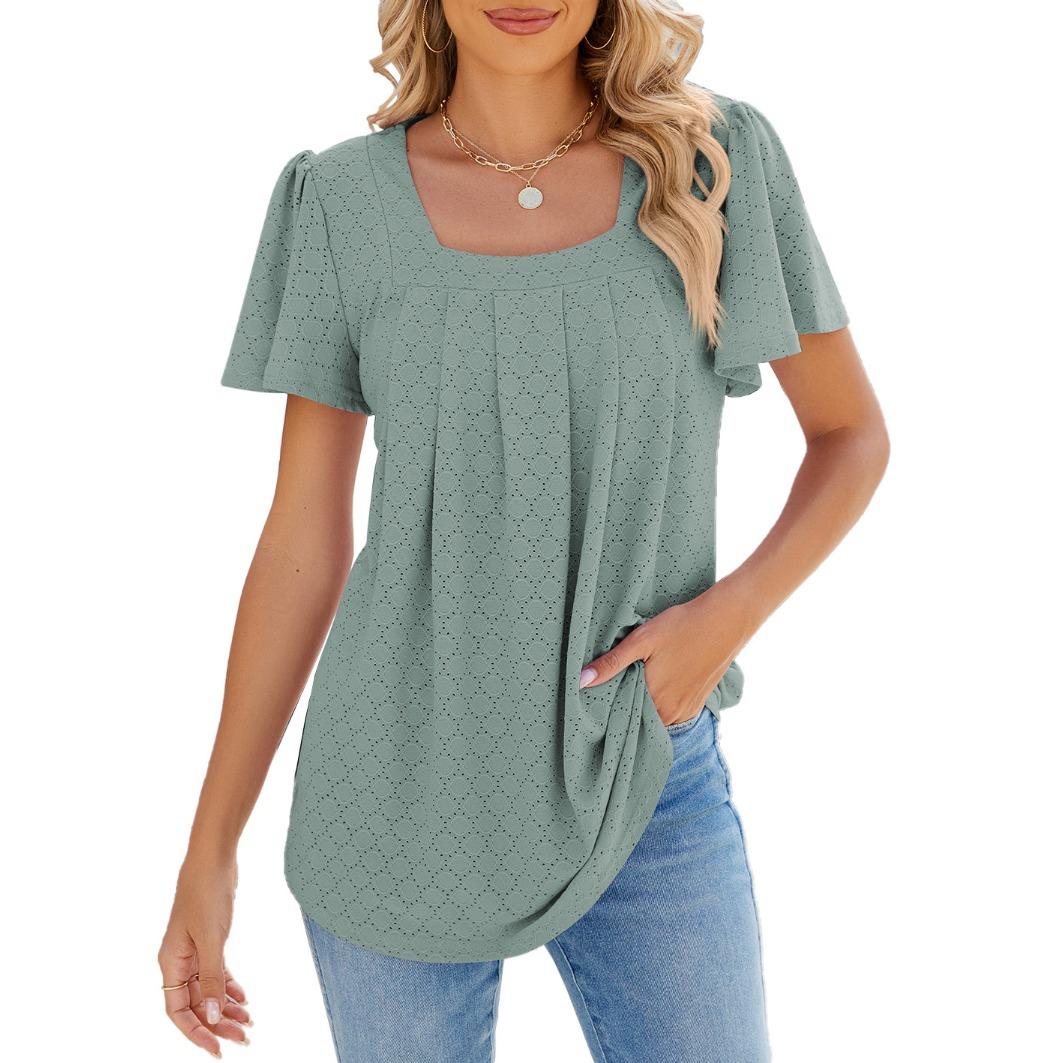 IHUASU весенне-летняя однотонная свободная женская блузка с квадратным воротником и ласточкиным хвостом XXL темно-зеленого
IHUASU весенне-летняя однотонная свободная женская блузка с квадратным воротником и ласточкиным хвостом XXL темно-зеленого